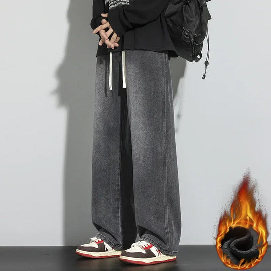 Herre Baggy Jeans Justerbar Snøring 7