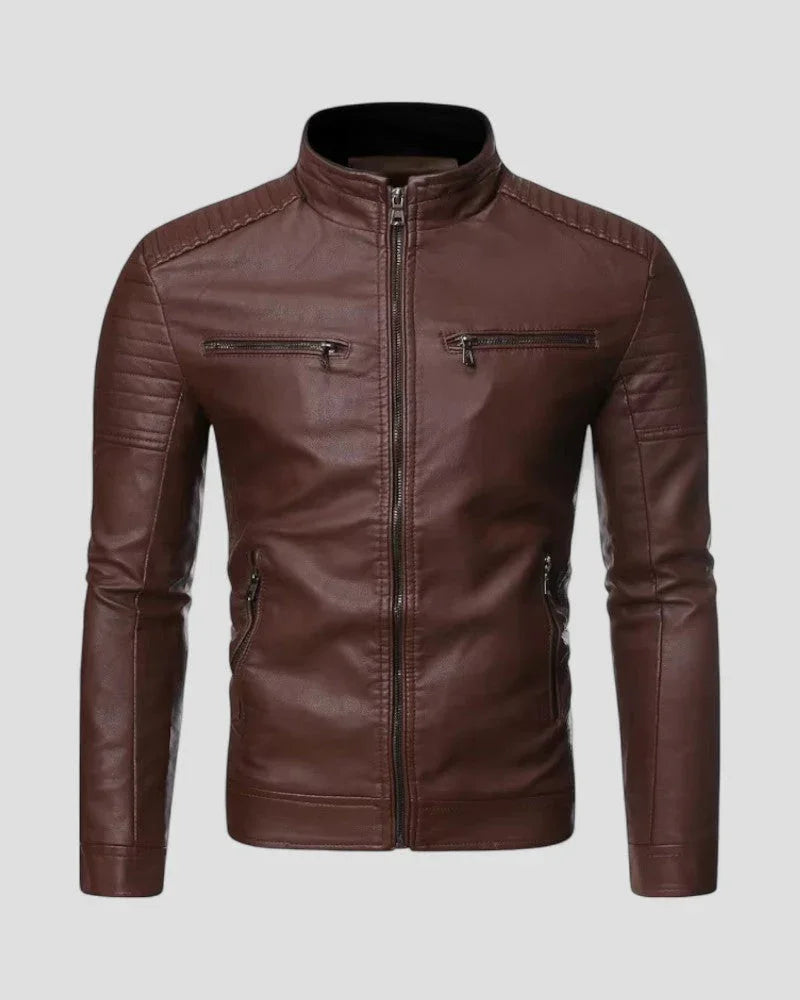 Herre Bikerjakke Slim Fit Moderne 1