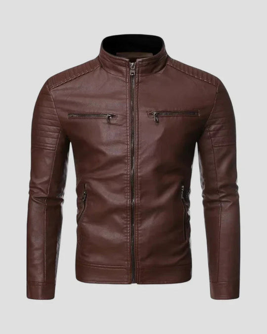 Herre Bikerjakke Slim Fit Moderne 1