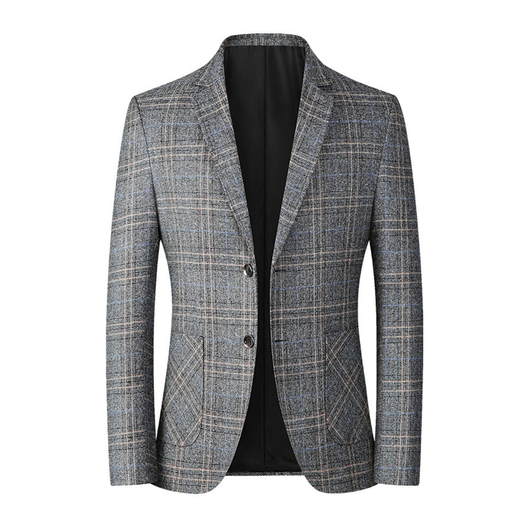 Herre Blazer Casual Med Broderi 0