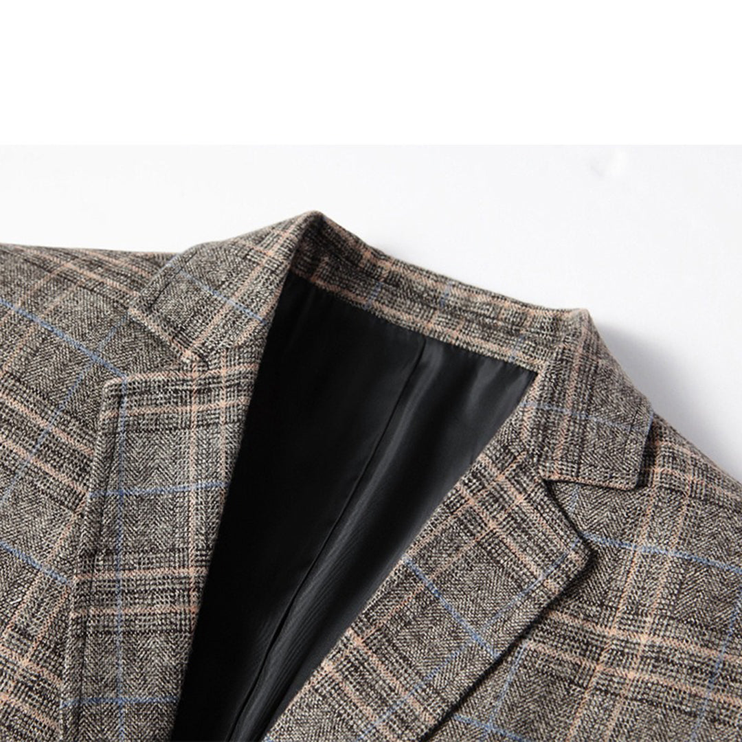 Herre Blazer Casual Med Broderi 7