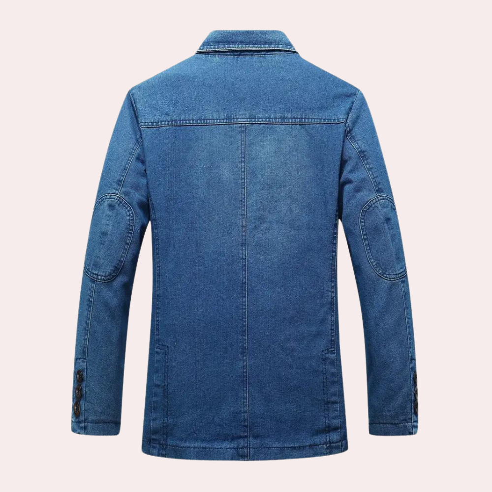 Herre Blazer Denim Avslappet Stil - Allsidig Blazer Til Herre 1