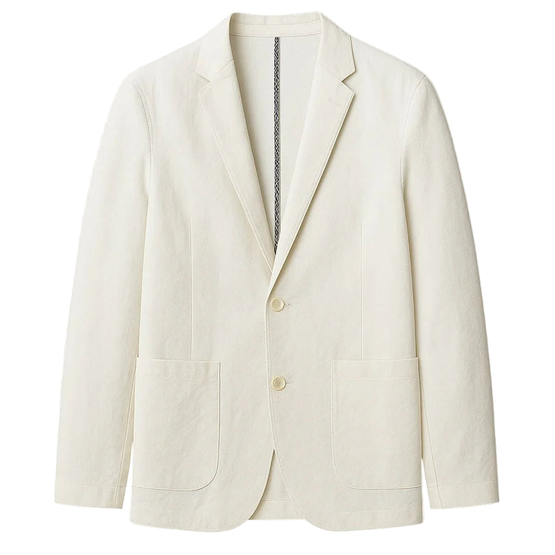 Herre Blazer Lin Klassisk Stil Moderne Skreddersydd 0