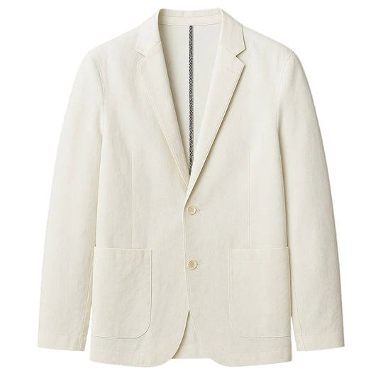 Herre Blazer Lin Klassisk Stil Moderne Skreddersydd 0
