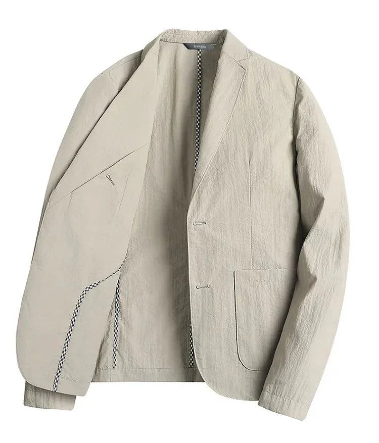 Herre Blazer Lin Klassisk Stil Moderne Skreddersydd 6