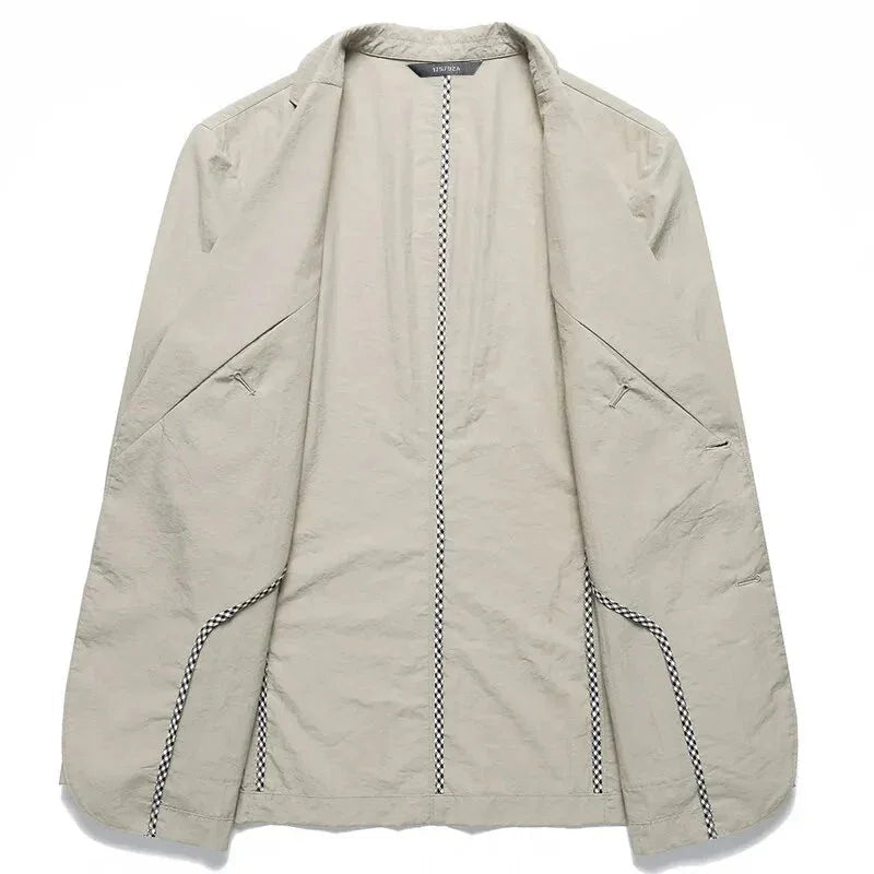 Herre Blazer Lin Klassisk Stil Moderne Skreddersydd 8