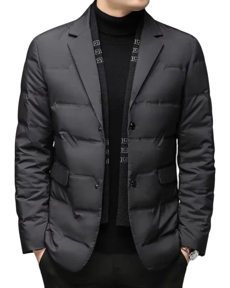 Herre Blazerjakke Vattert Smart Casual 0