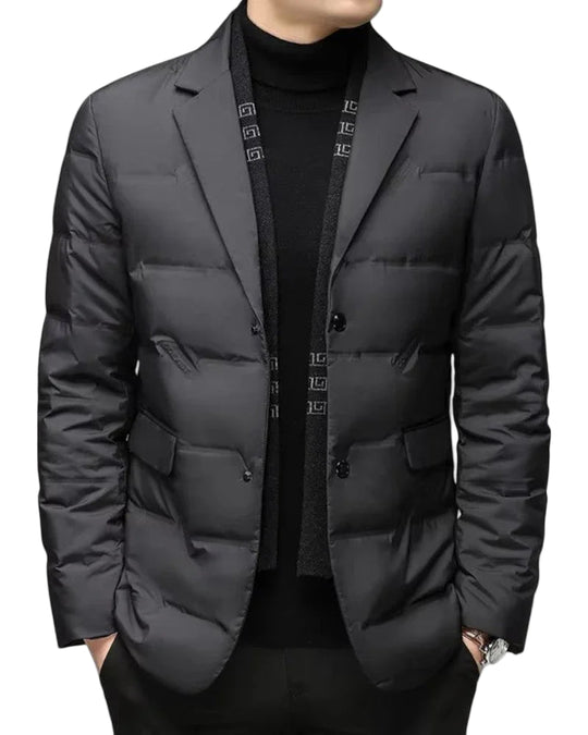 Herre Blazerjakke Vattert Smart Casual 0