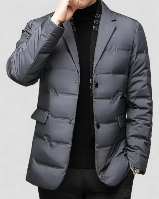Herre Blazerjakke Vattert Smart Casual 1