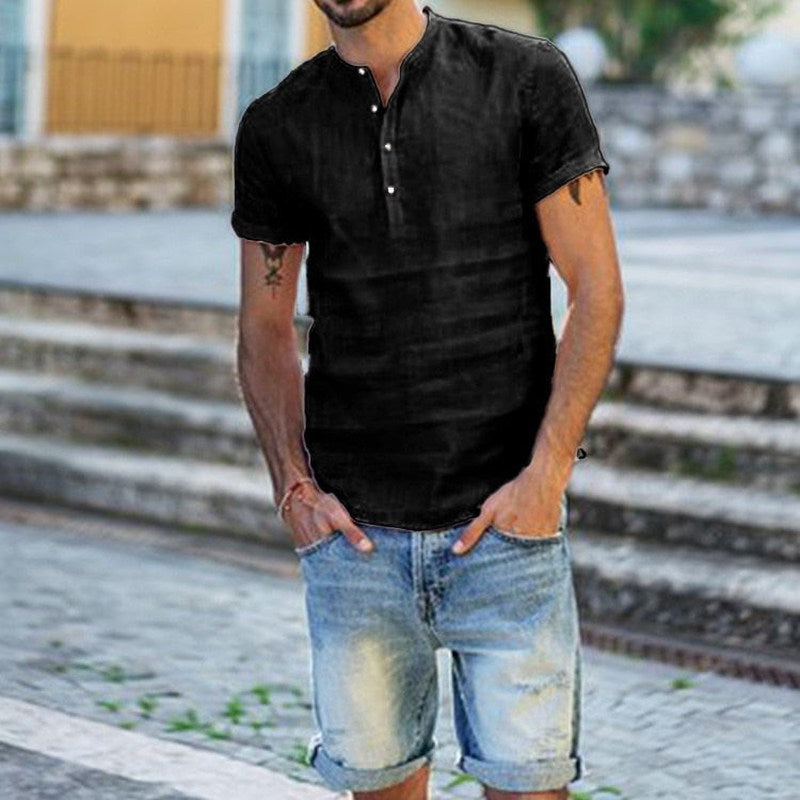 Herre Bluse i Lin, Lette og Stilige Design 3