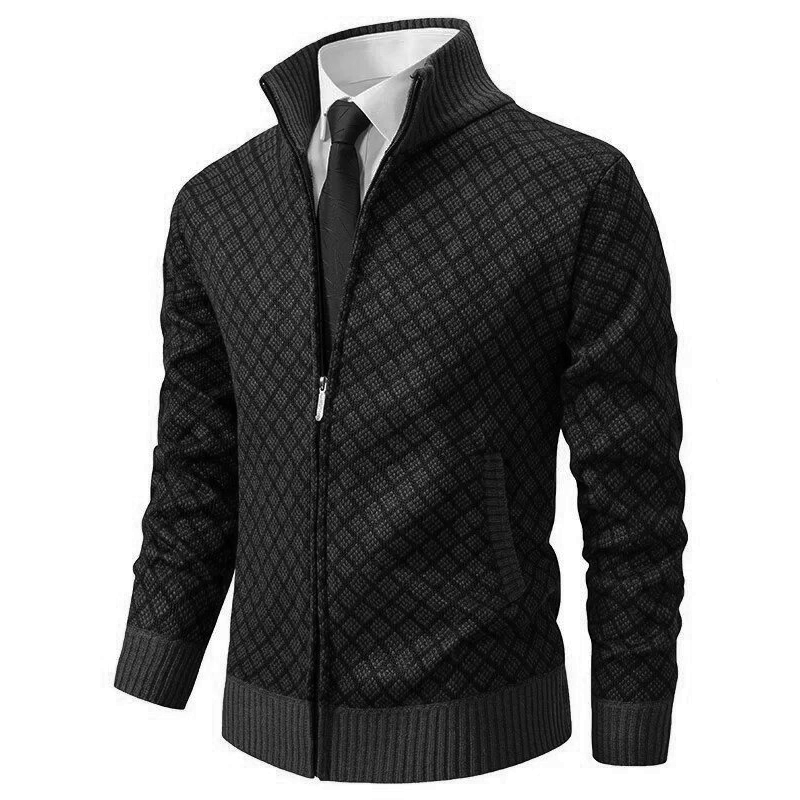 Herre Cardigan Jakke Jacquard Myk Komfort 3