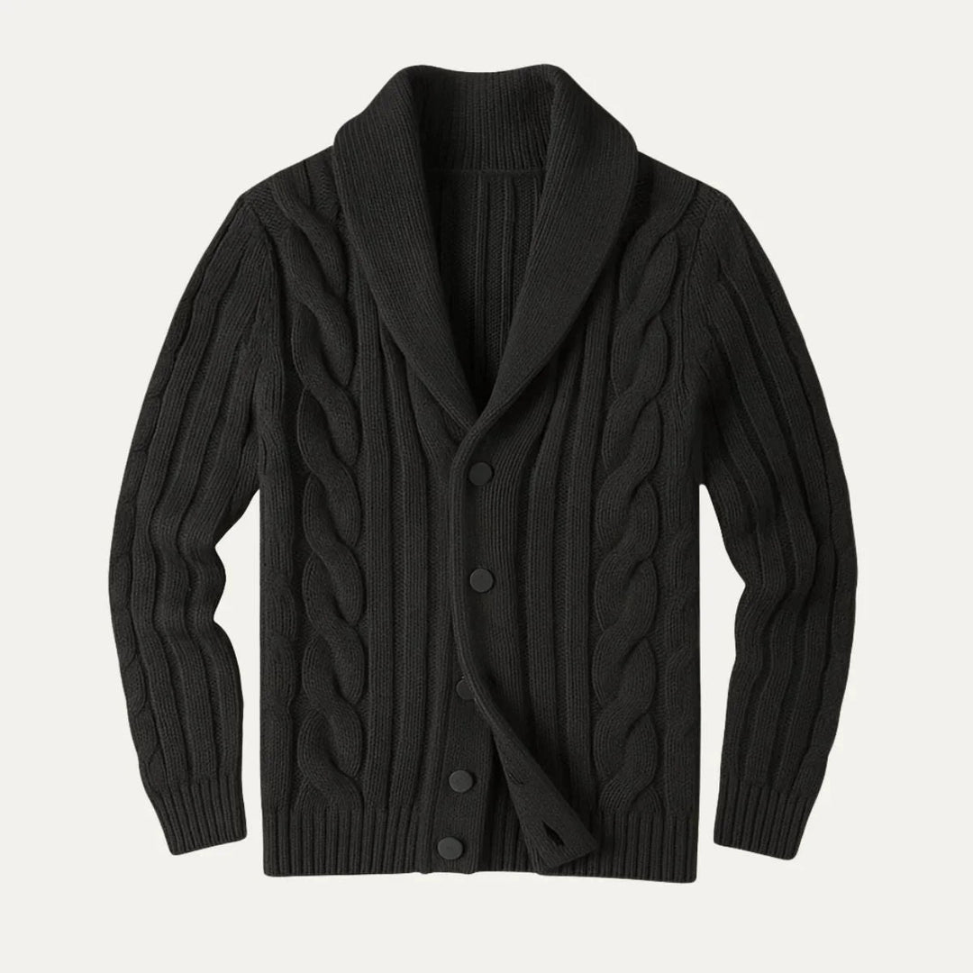 Herre Cardigan Jakke Strikket Merinoull Allsidig Stil 3