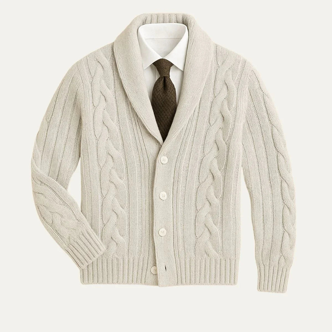 Herre Cardigan Jakke Strikket Merinoull Allsidig Stil 4