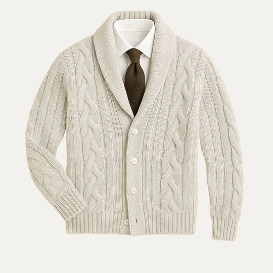 Herre Cardigan Jakke Strikket Merinoull Allsidig Stil 4