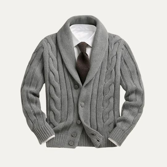 Herre Cardigan Jakke Strikket Merinoull Allsidig Stil 5