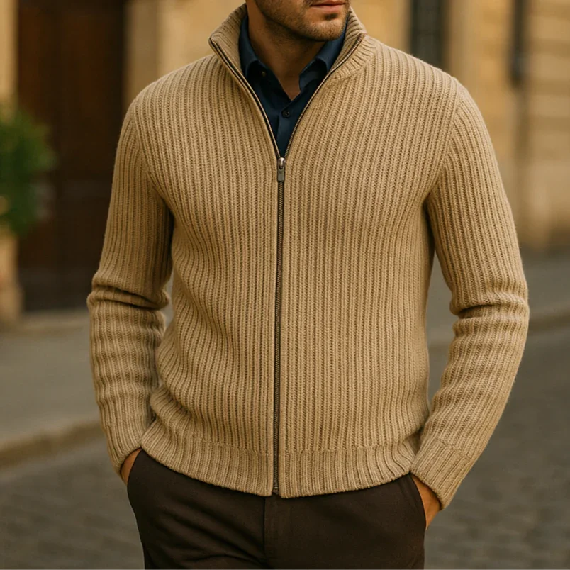 Herre Cardigan Jakke Zip-up Skreddersydd Stil 0