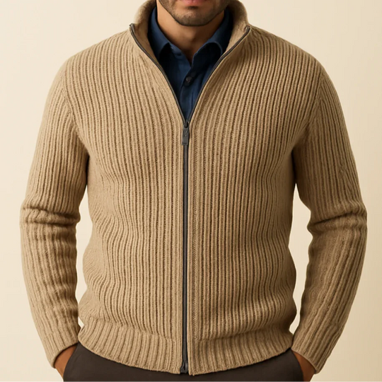 Herre Cardigan Jakke Zip-up Skreddersydd Stil 3