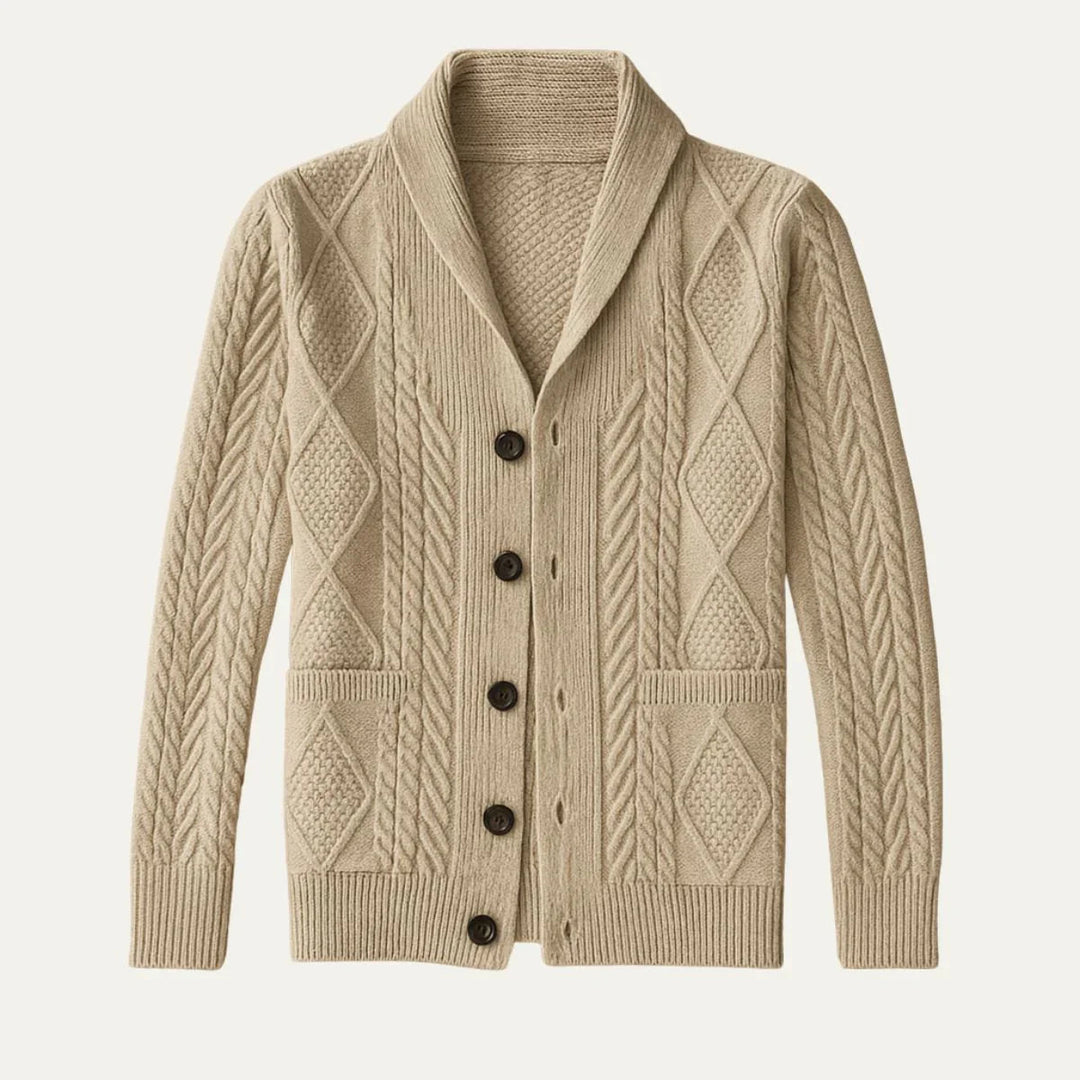 Herre Cardigan Jakke i 100% Cashmere med Avslappet Passform 1