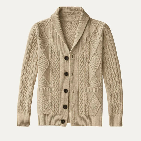 Herre Cardigan Jakke i 100% Cashmere med Avslappet Passform 1