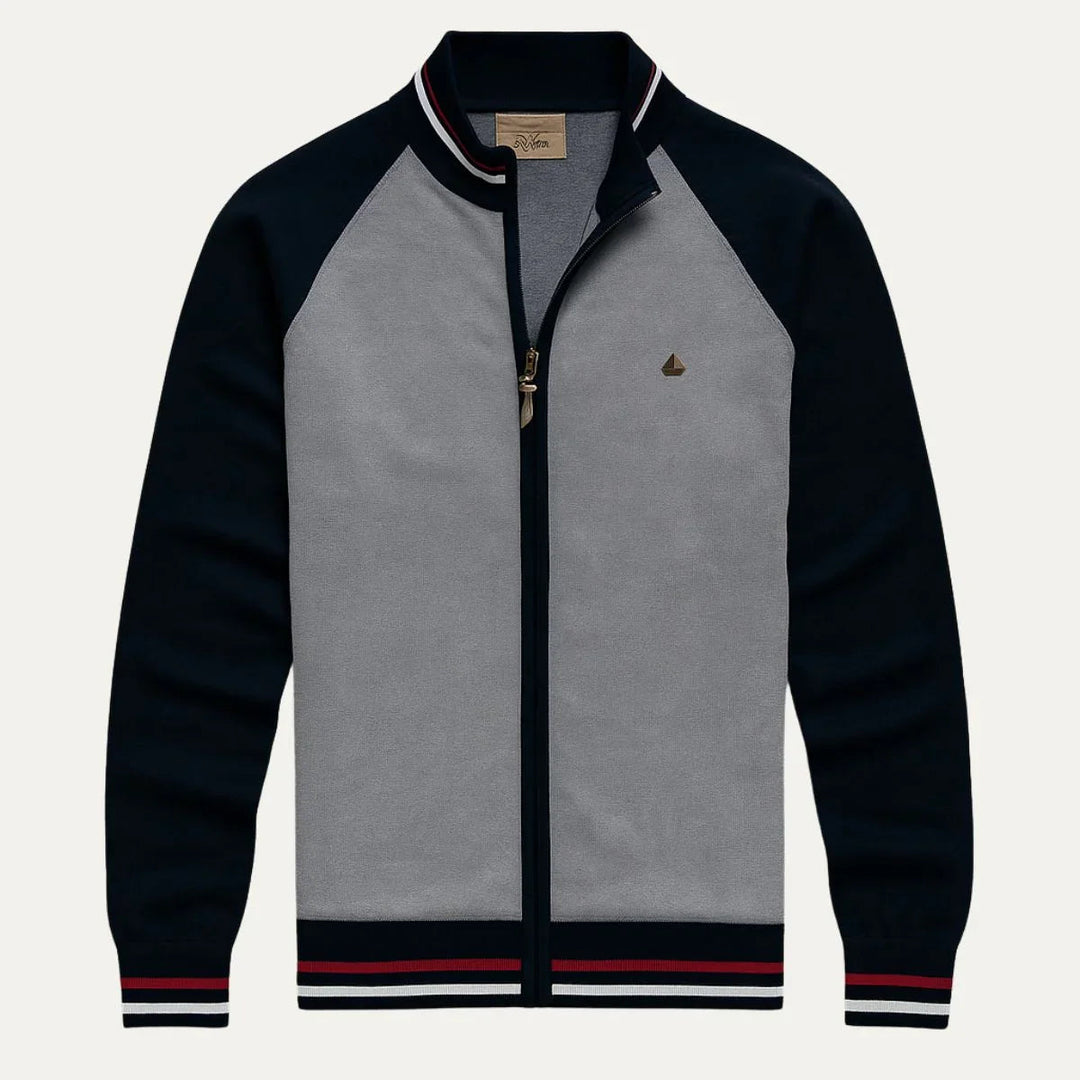 Herre Cardigan Jakke med Glidelås, Skreddersydd og Allsidig Stil 3