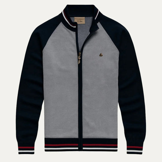 Herre Cardigan Jakke med Glidelås, Skreddersydd og Allsidig Stil 3