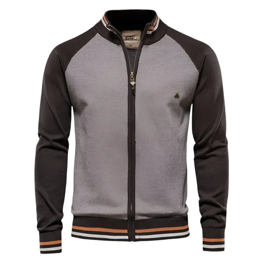Herre Cardigan Jakke med Glidelås, Skreddersydd og Allsidig Stil 7