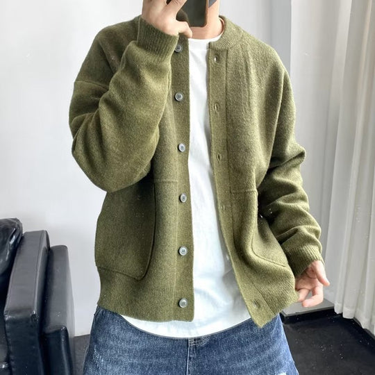 Herre Cardigan med Knappestolpe 2