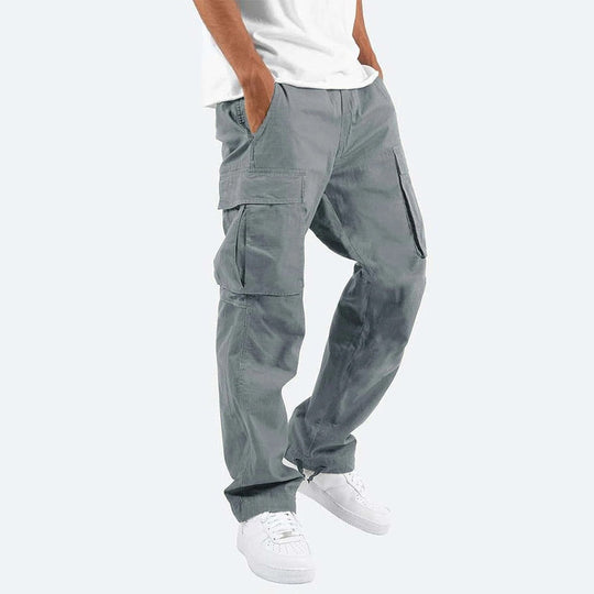 Herre Cargo Bukser Slim Fit Bomullsblanding Moderne Design 3