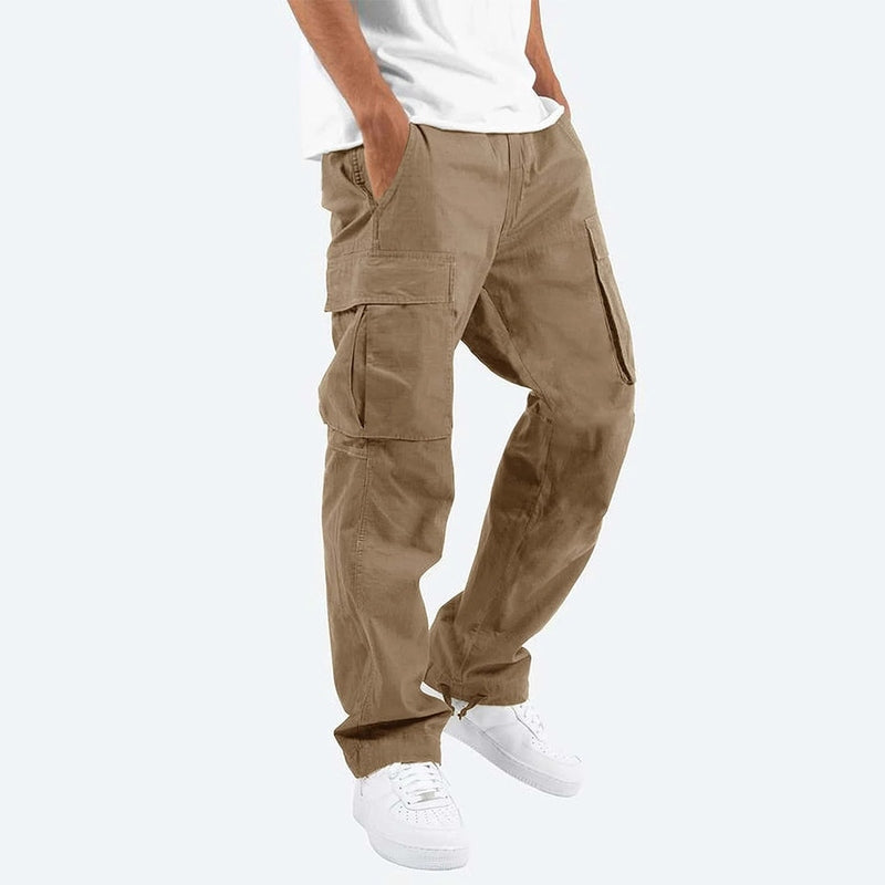 Herre Cargo Bukser Slim Fit Bomullsblanding Moderne Design 9