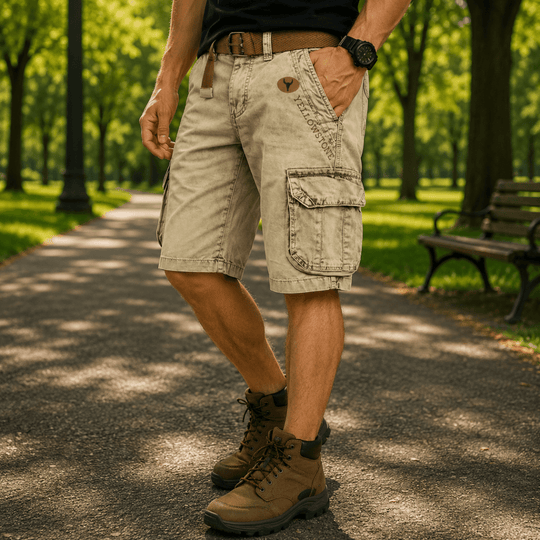 Herre Cargo Shorts Praktisk Design med Flere Lommer 2