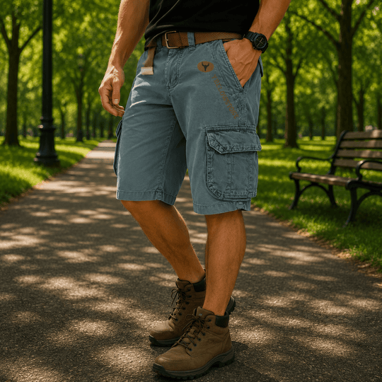 Herre Cargo Shorts Praktisk Design med Flere Lommer 4