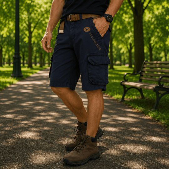 Herre Cargo Shorts Praktisk Design med Flere Lommer 5