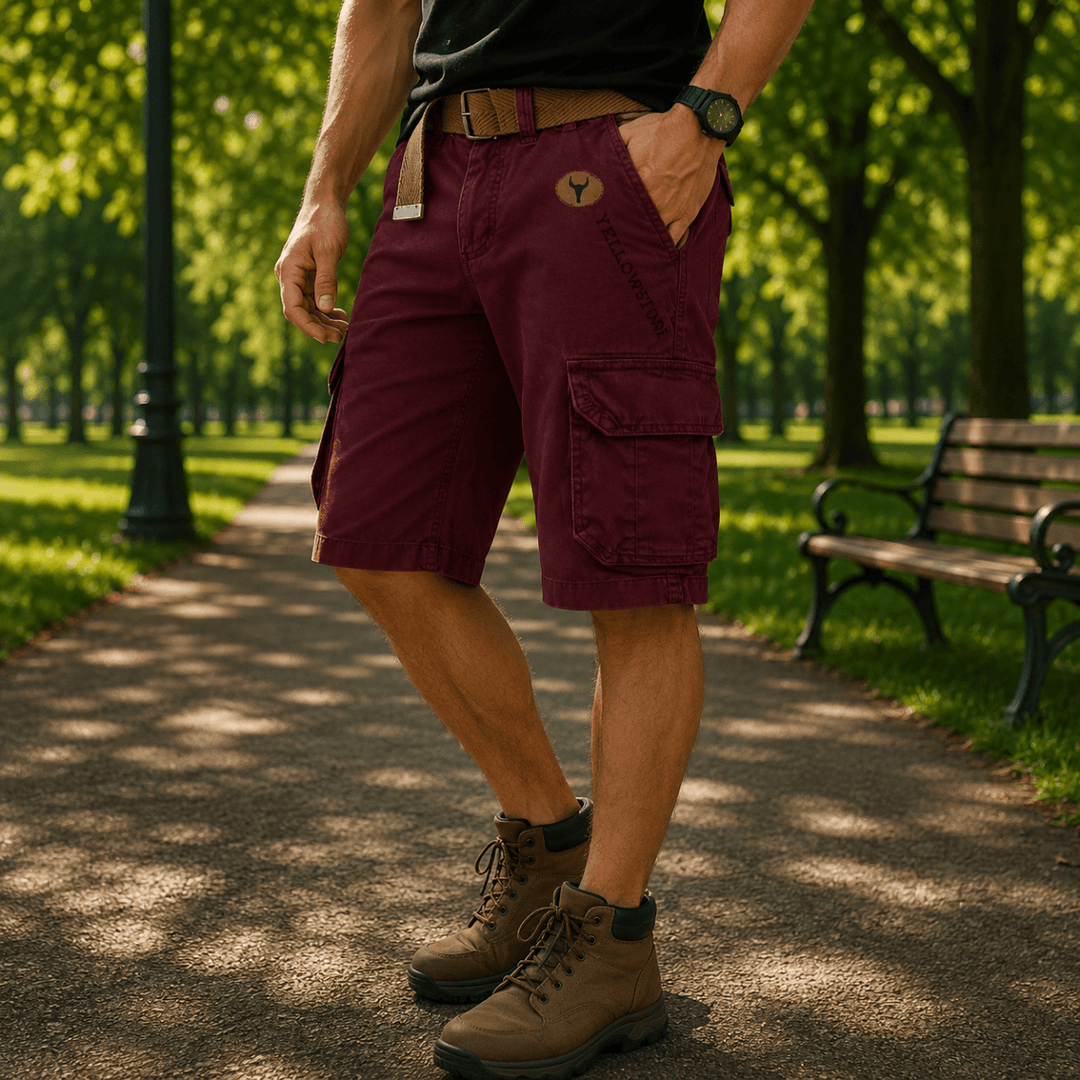 Herre Cargo Shorts Praktisk Design med Flere Lommer 7
