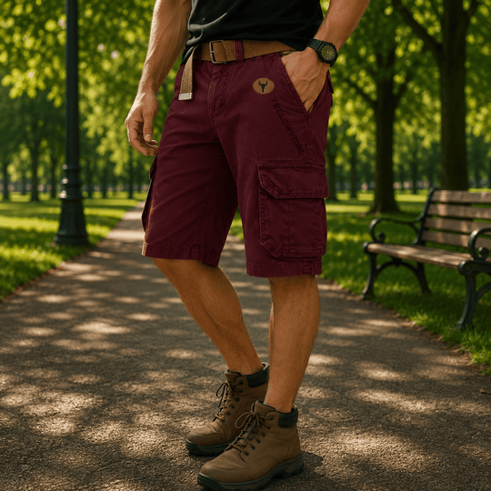 Herre Cargo Shorts Praktisk Design med Flere Lommer 7