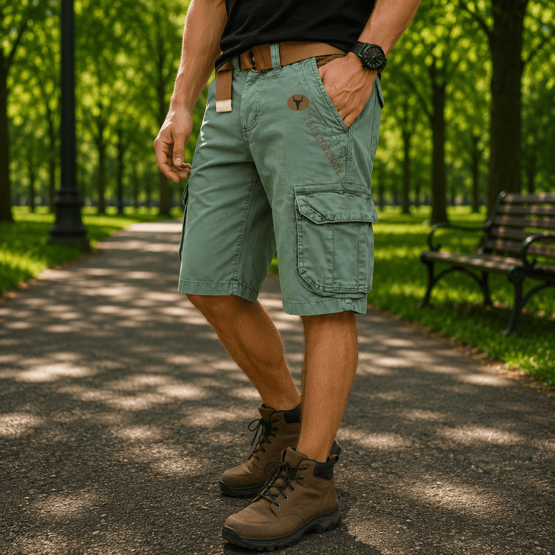 Herre Cargo Shorts Praktisk Design med Flere Lommer 8