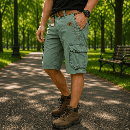 Herre Cargo Shorts Praktisk Design med Flere Lommer 8