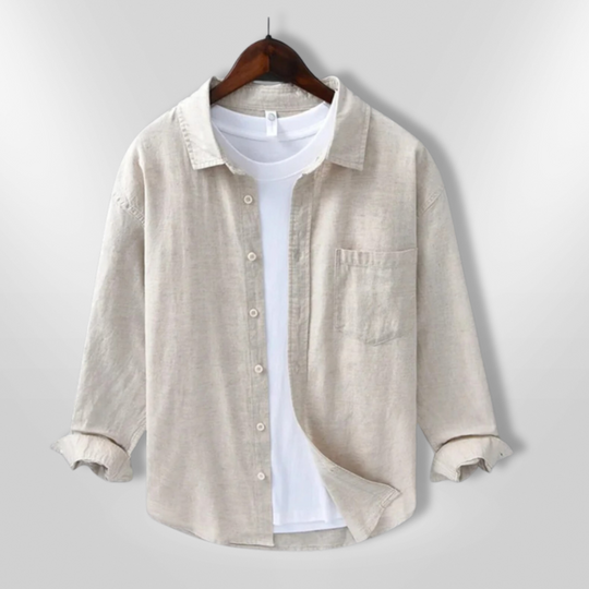 Herre Chemise Avslappet Lett Stoff 2