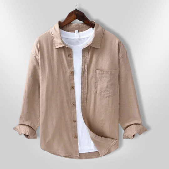 Herre Chemise Avslappet Lett Stoff 4