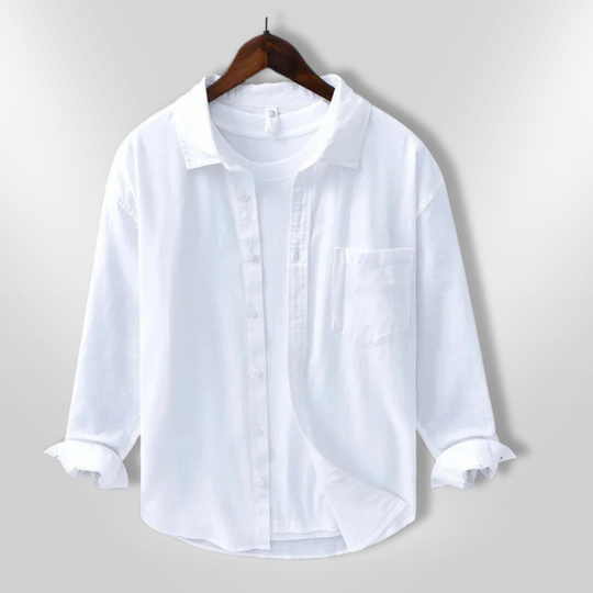Herre Chemise Avslappet Lett Stoff 6