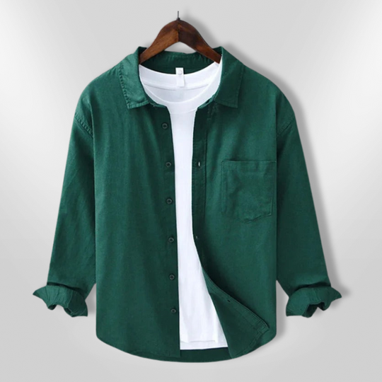 Herre Chemise Avslappet Lett Stoff 8