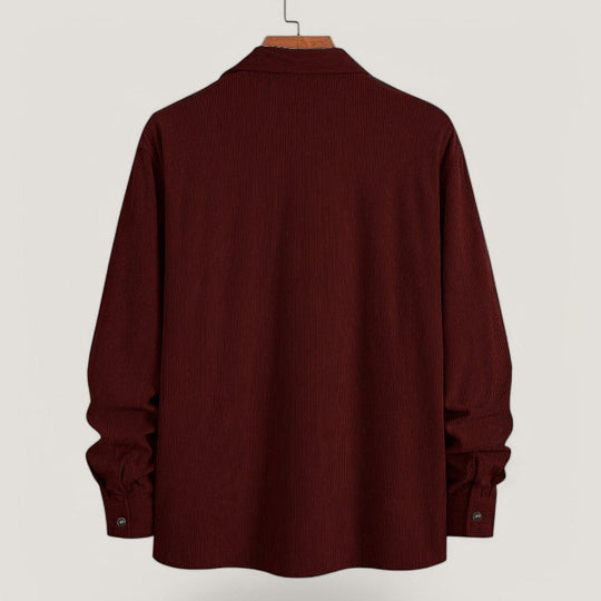 Herre Chemise Veste i Velours Côtelé 3
