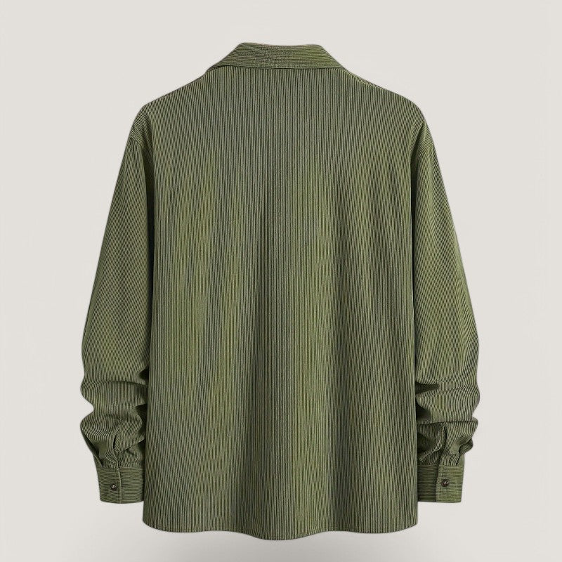 Herre Chemise Veste i Velours Côtelé 4