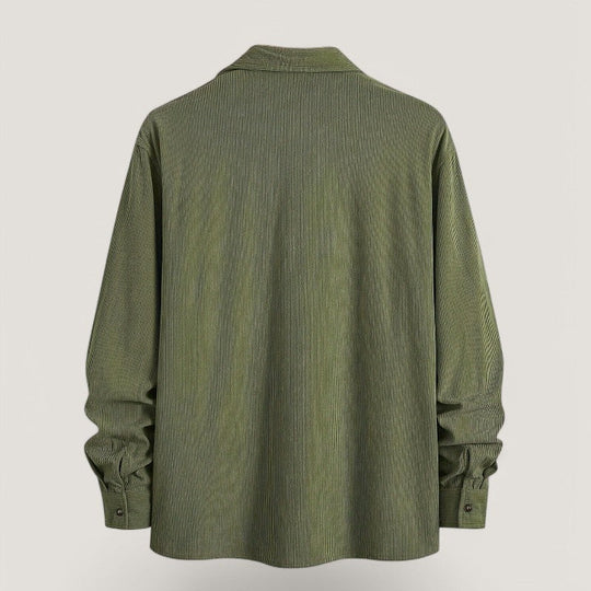 Herre Chemise Veste i Velours Côtelé 4