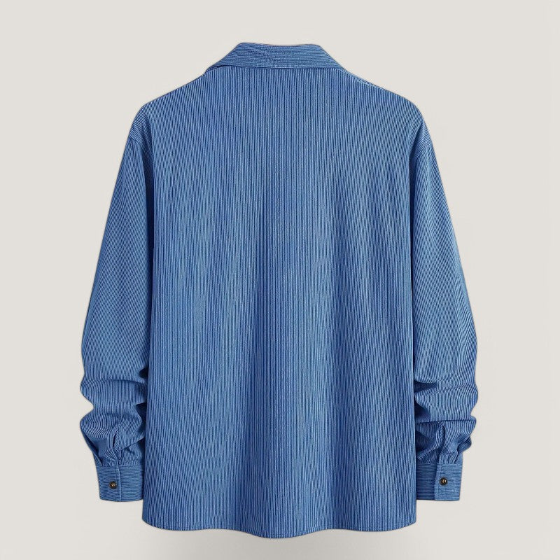 Herre Chemise Veste i Velours Côtelé 6