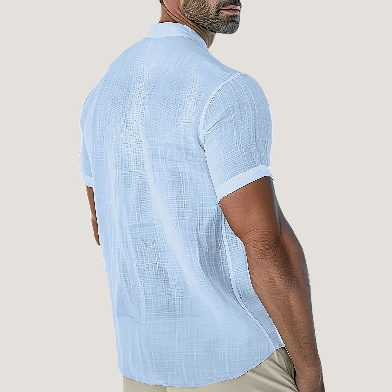 Herre Chemise i Lett Rayon med V-hals 6