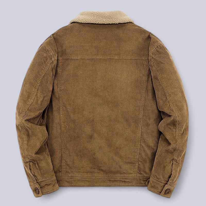 Herre Corduroy Jakke med Padded Innside 1