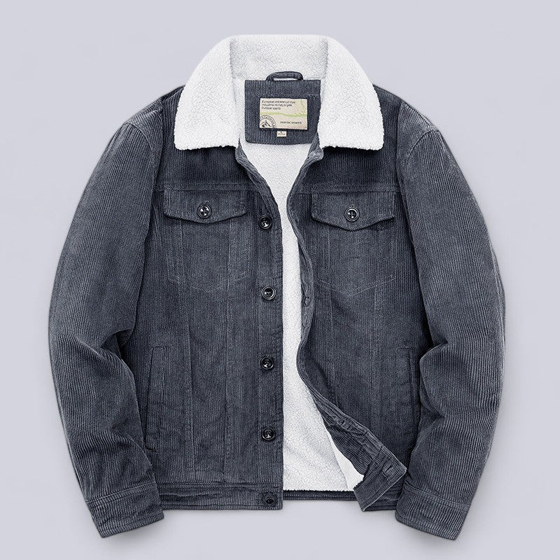 Herre Corduroy Jakke med Padded Innside 2