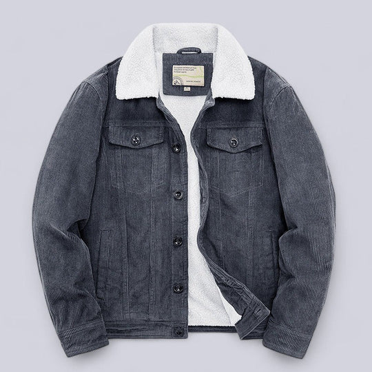 Herre Corduroy Jakke med Padded Innside 2