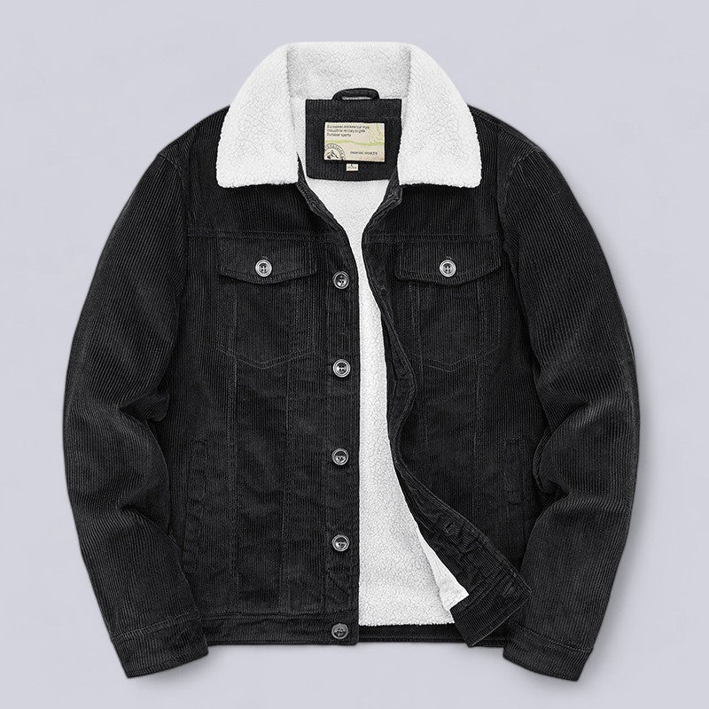 Herre Corduroy Jakke med Padded Innside 3