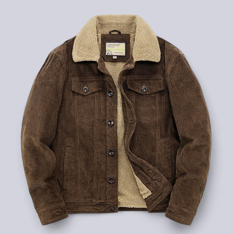 Herre Corduroy Jakke med Padded Innside 4